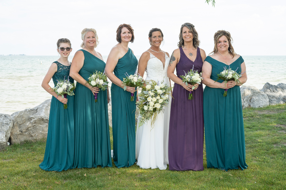 Tawas bridesmaids and bride