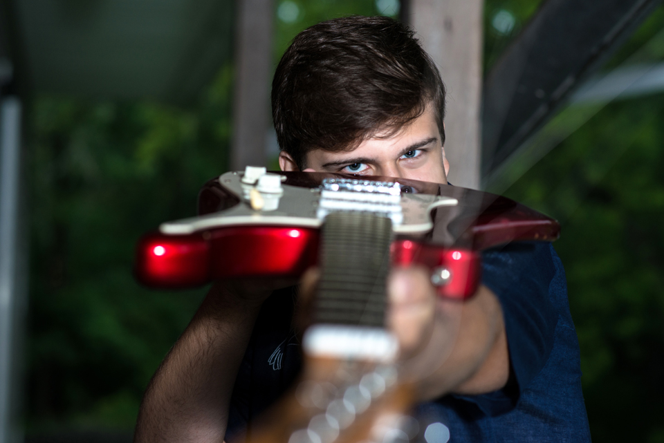 High School Senior With Guitar