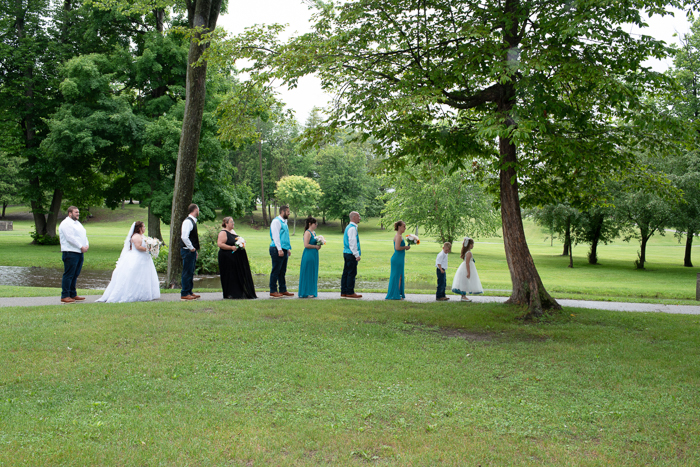 Wedding Party at the Iron's Park in West Branch, MI