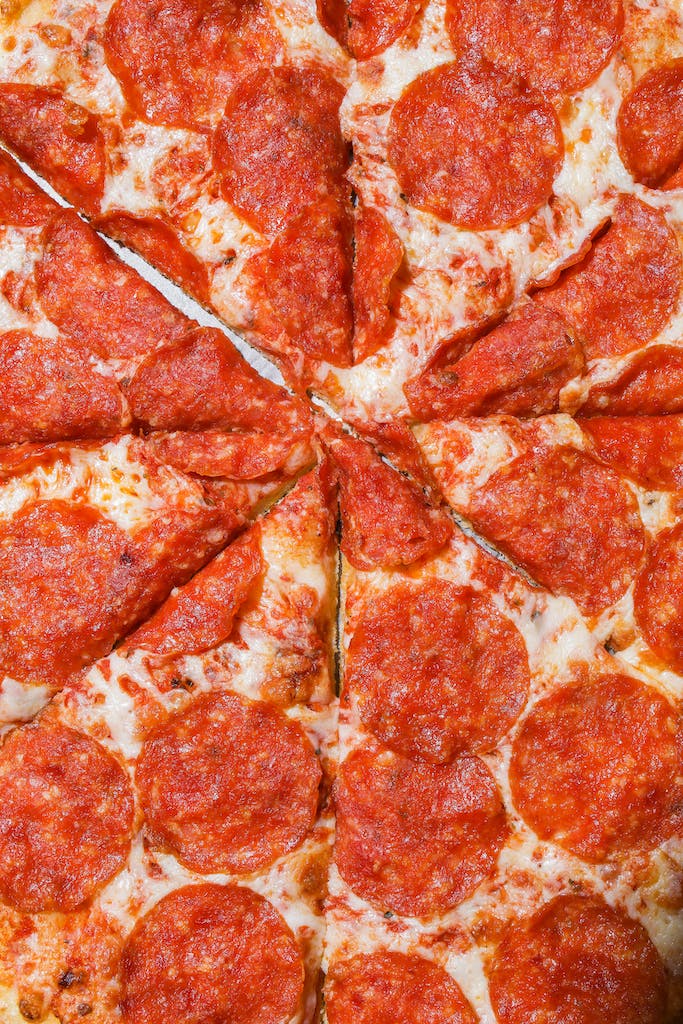 Sliced Pepperoni graduation party Pizza