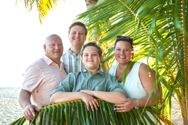 Family Portrait session at sunset in Belize
