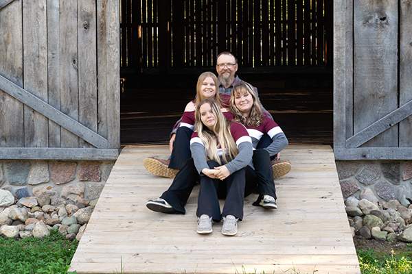 Family of four at Ogemaw County Fairgrounds