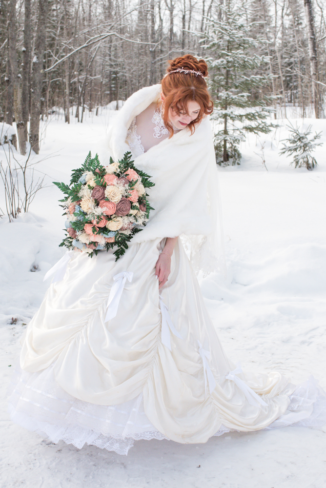cinderella Bride in snow
