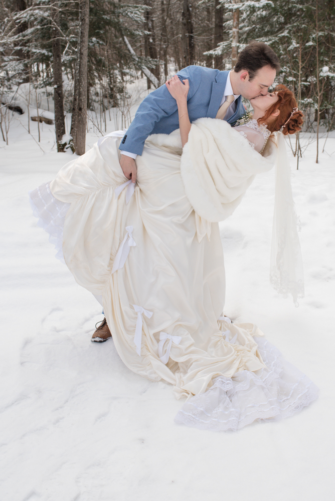 Bride and Groom dip