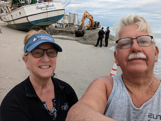Shayna Michelle beached shrimp boat