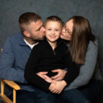 In-Studio family in blue.